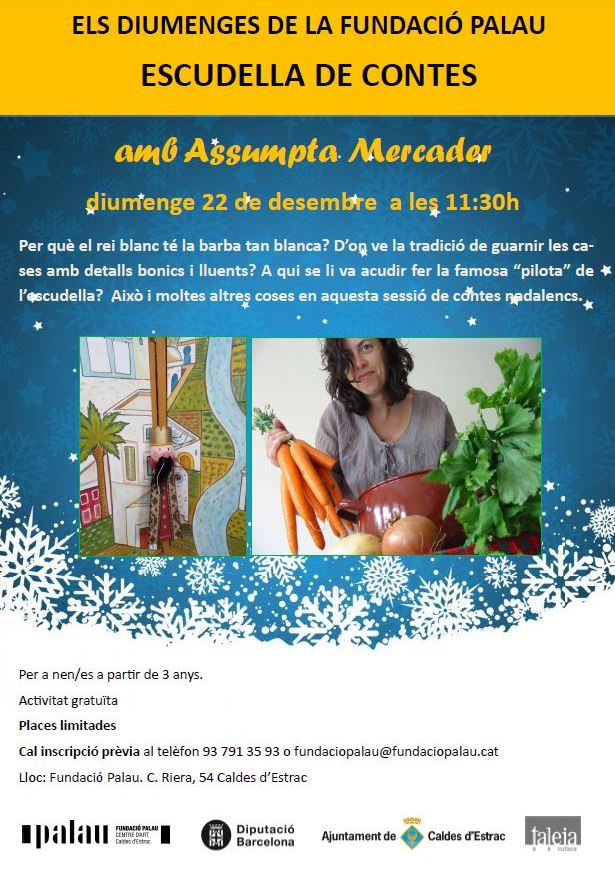 Escudella de contes, activitat familiar de la Fundació Palau